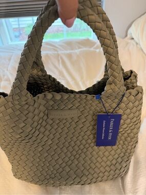 Parker & Hyde Braided Tote Stone Color NWT